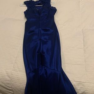 Mermaid style royal blue dress. Like new
